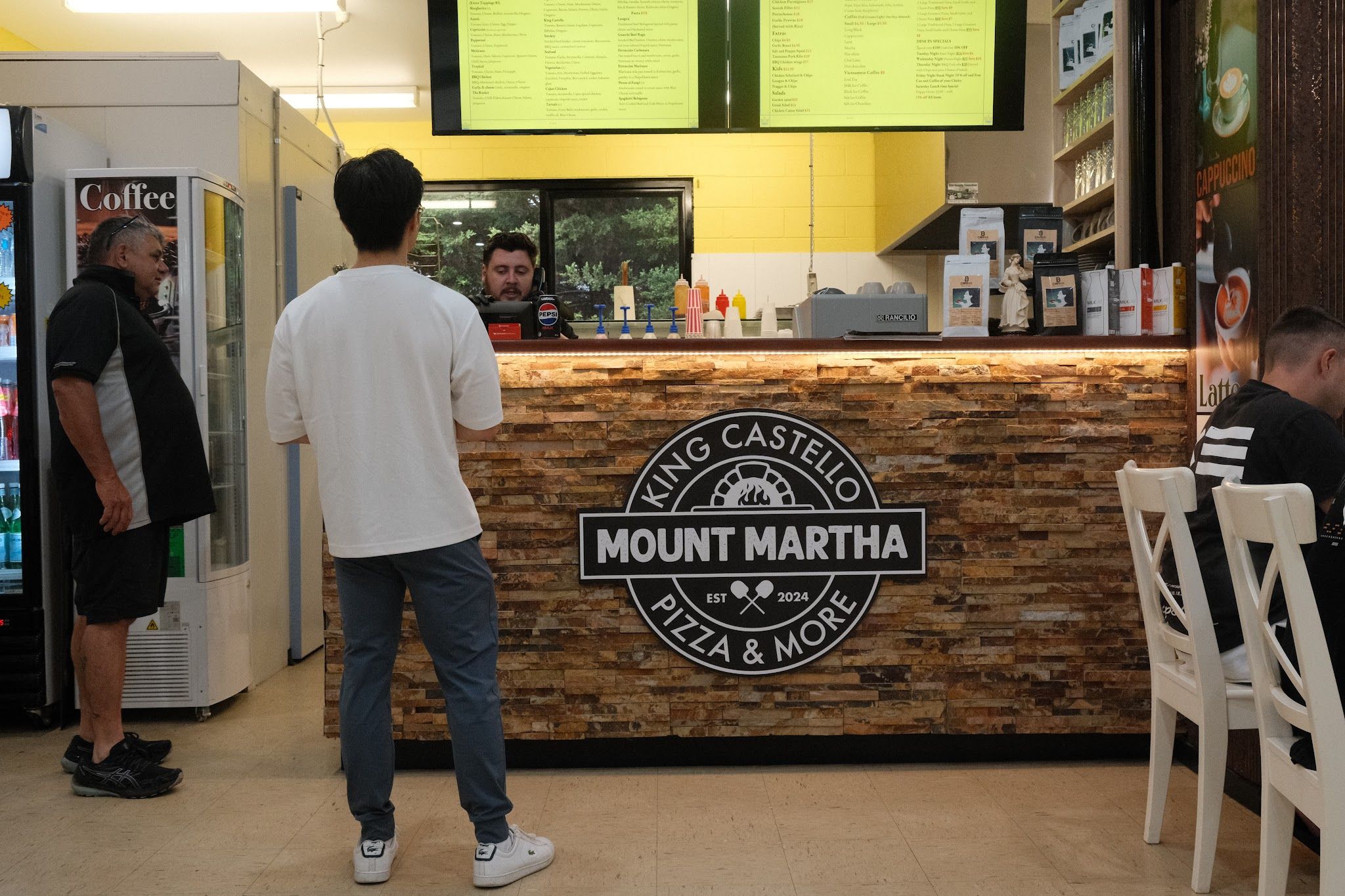 King Castello counter with staff and customers